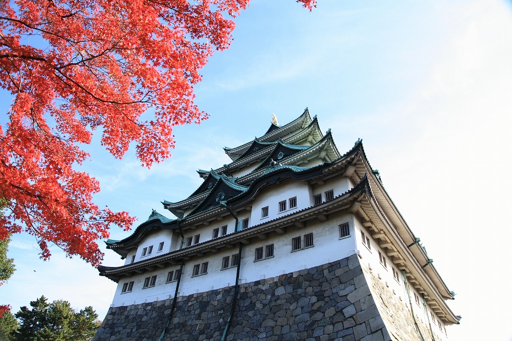 名古屋城の紅葉でロケーションフォト