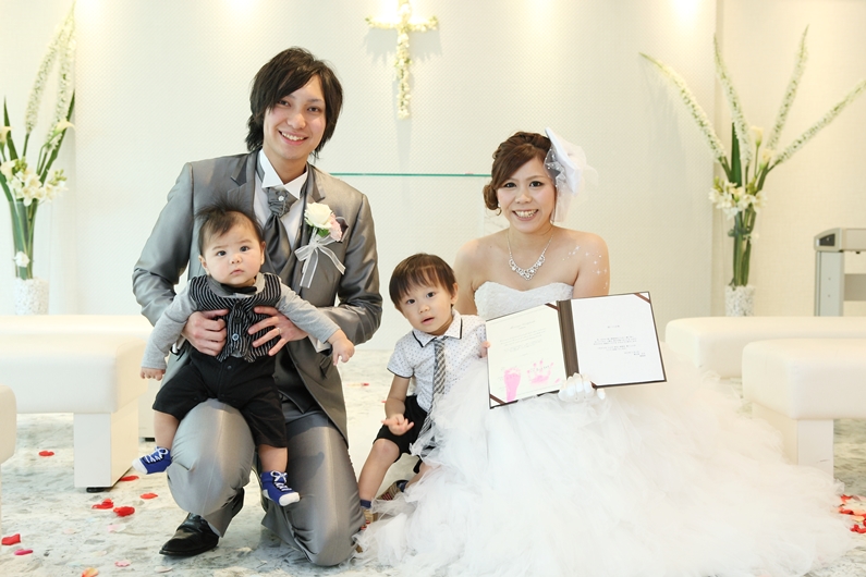 家族4人でHappyWedding♪