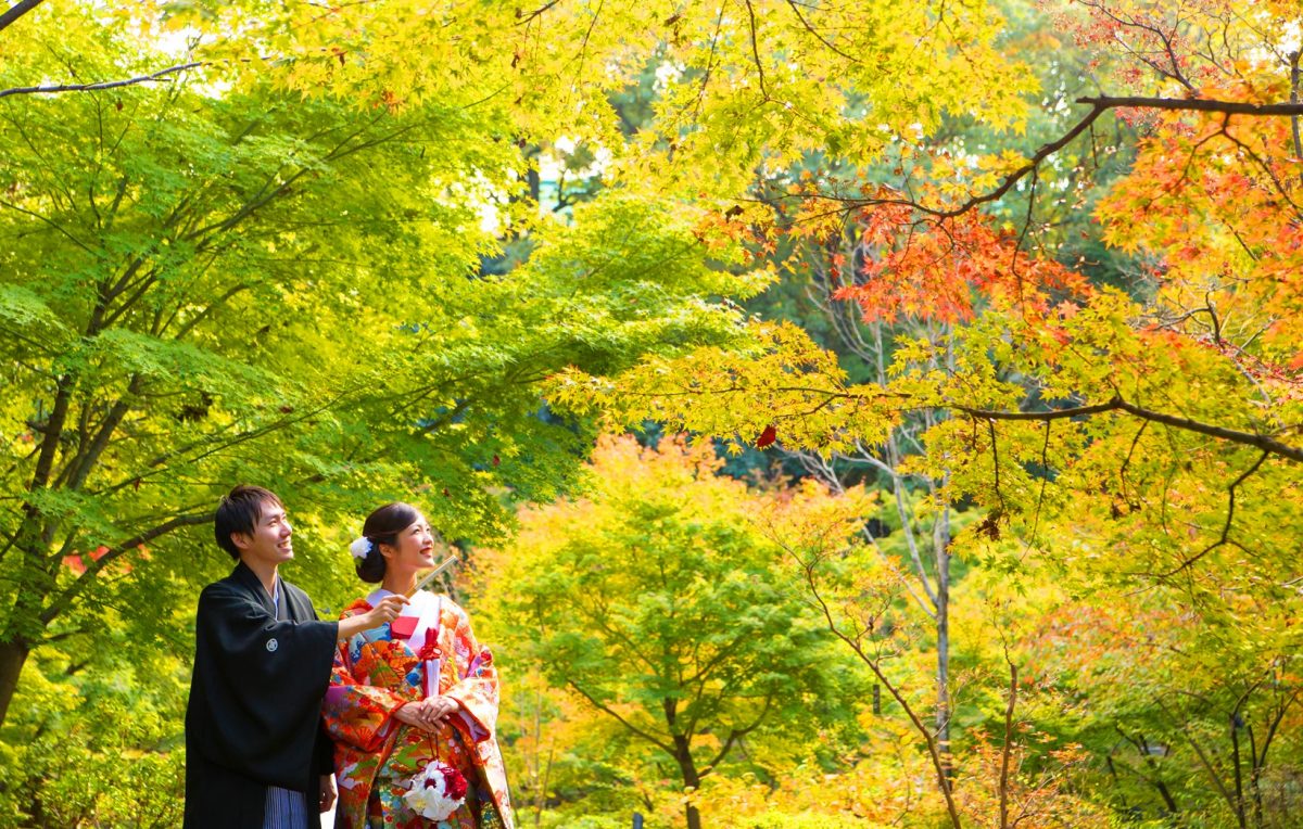 紅葉始めに撮った前撮り