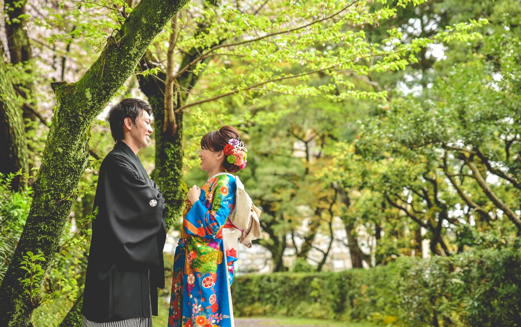 桜×振袖のお花見フォト