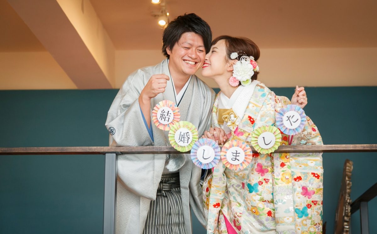 満面の笑顔で前撮り撮影!
