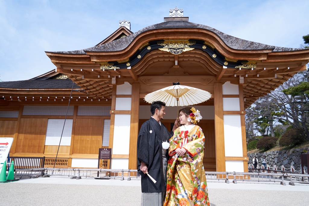 天候にも恵まれ名古屋城にて前撮り