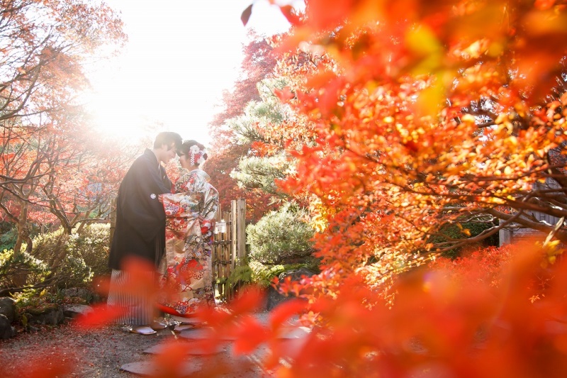 どうだん亭で撮ったオシャレな紅葉ロケ―ション写真