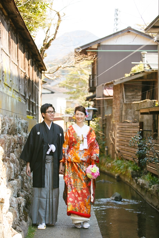 郡上八幡をデートしながら撮影したオリジナルな結婚写真