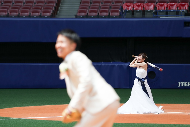 新婦さんホームラン