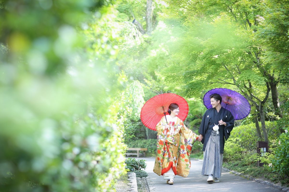 壮大な自然の中で和装ロケーションin徳川園