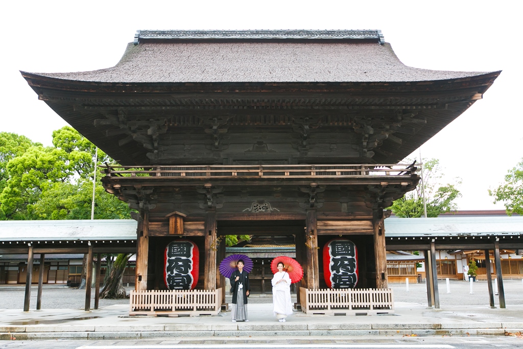 雨上がりの国府宮神社で撮影！！