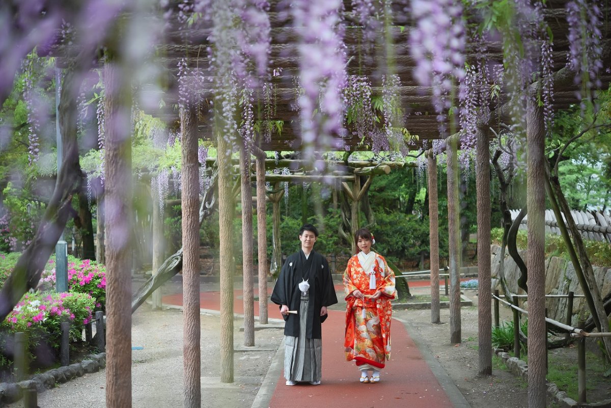 季節の花と一緒に笑顔で撮影🌸