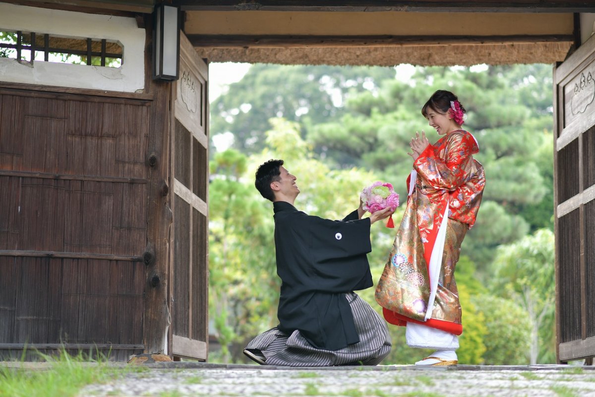 緑が美しい「東山荘」で和装ロケーション前撮り撮影♪