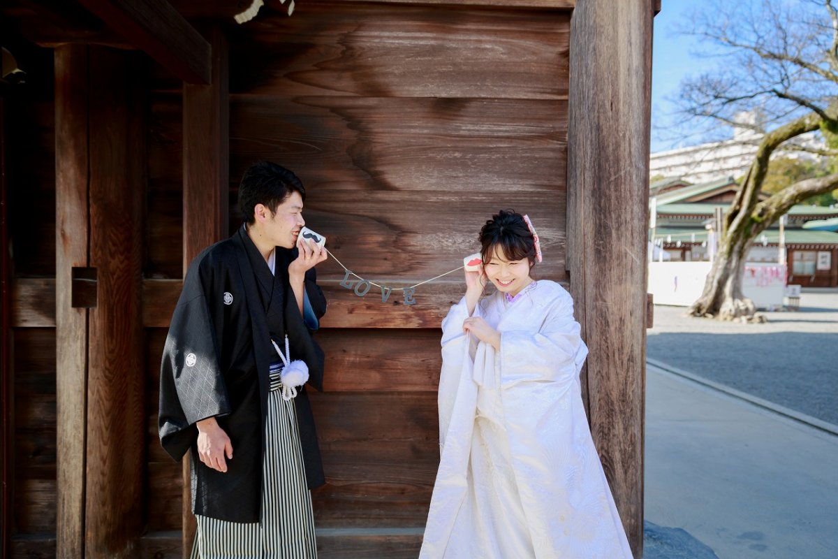 神聖な神社で情緒あふれる和装前撮り