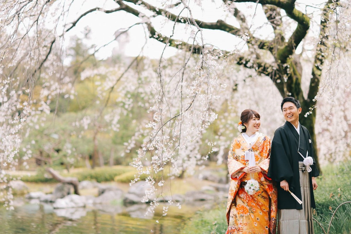 笑顔も桜も満開♡白鳥庭園で楽しく撮影