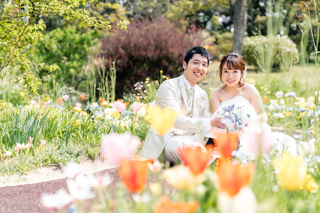 大好きな花に囲まれて楽しい撮影TIME♪