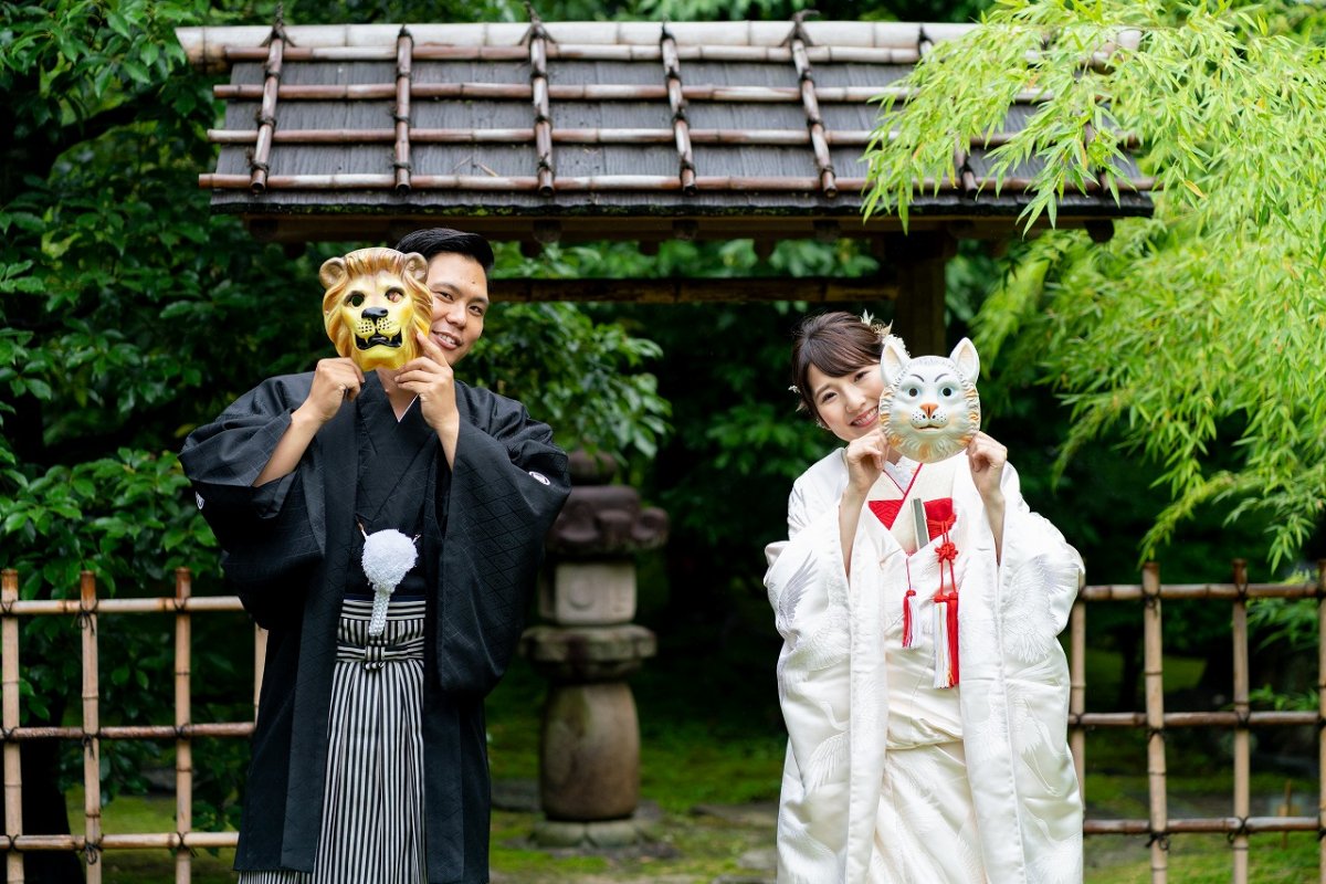 可愛いアイテムを使ってロケーション和装フォト♡㏌中村公園