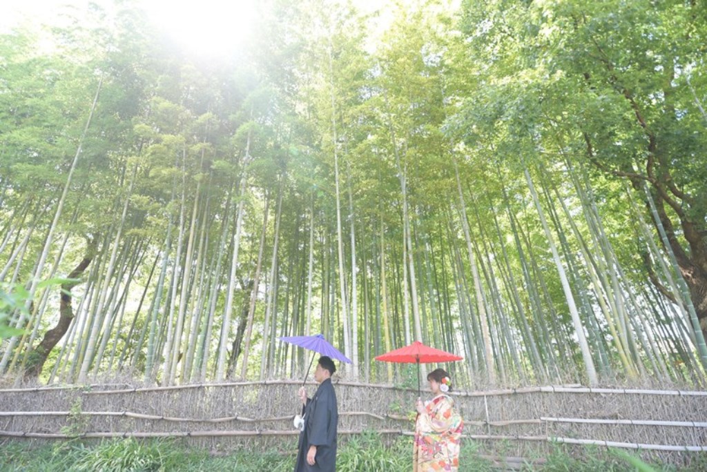 お気入りの場所、白鳥庭園での和装撮影。