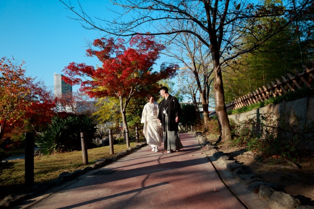 青空、紅葉にカラフルなロケーション撮影♪