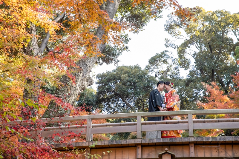 日本の花嫁衣装に身を包み♪伝統ある徳川園での和装撮影！！