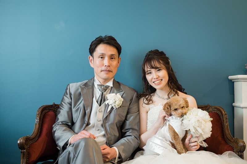 新婦様と一緒に愛犬もドレスでおめかし♡♡