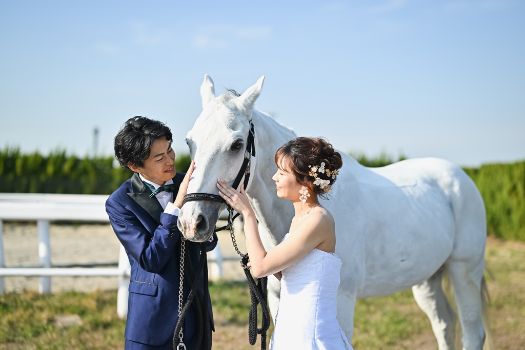 愛馬に祝福されて♡お2人の特別な撮影☺♡