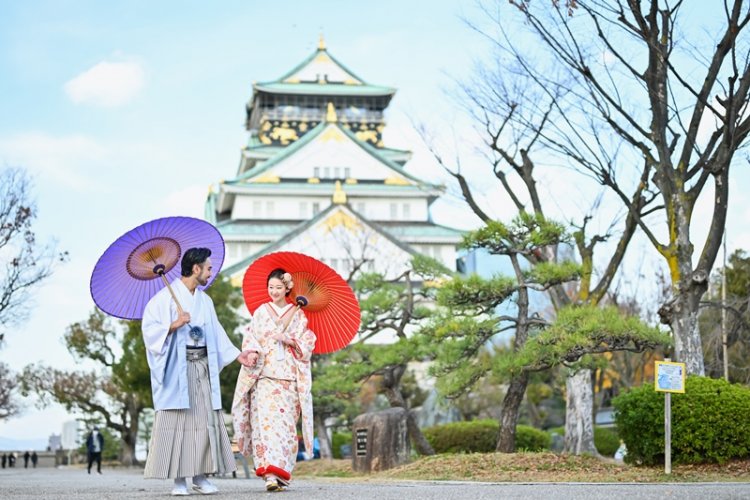 大阪城　和装前撮り