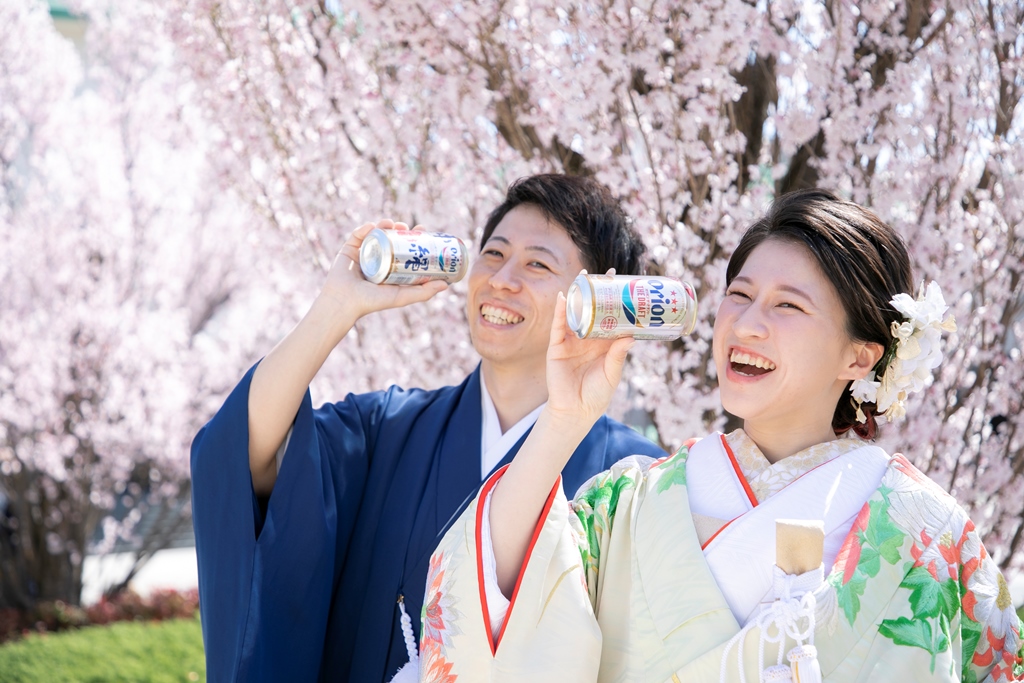 満開の桜に満面の笑顔！！徳川園でお花見デートな前撮りを♡♡