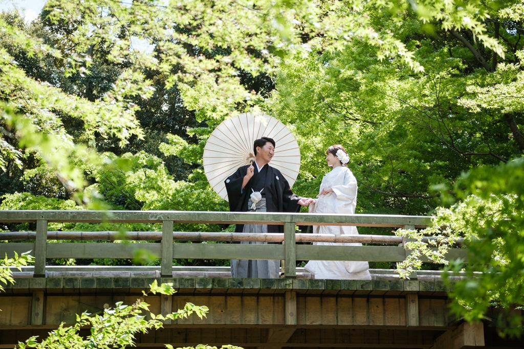 新緑シーズン大人気の徳川園でオシャレな前撮り撮影♬