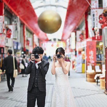 大須商店街でのフォトウェディング