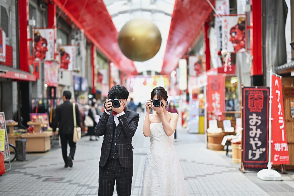 大須商店街でのフォトウェディング