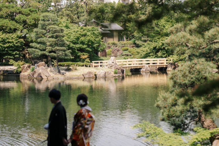 徳川園で和装前撮り