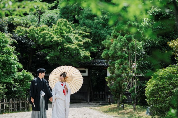 東山荘の結婚前撮り撮影