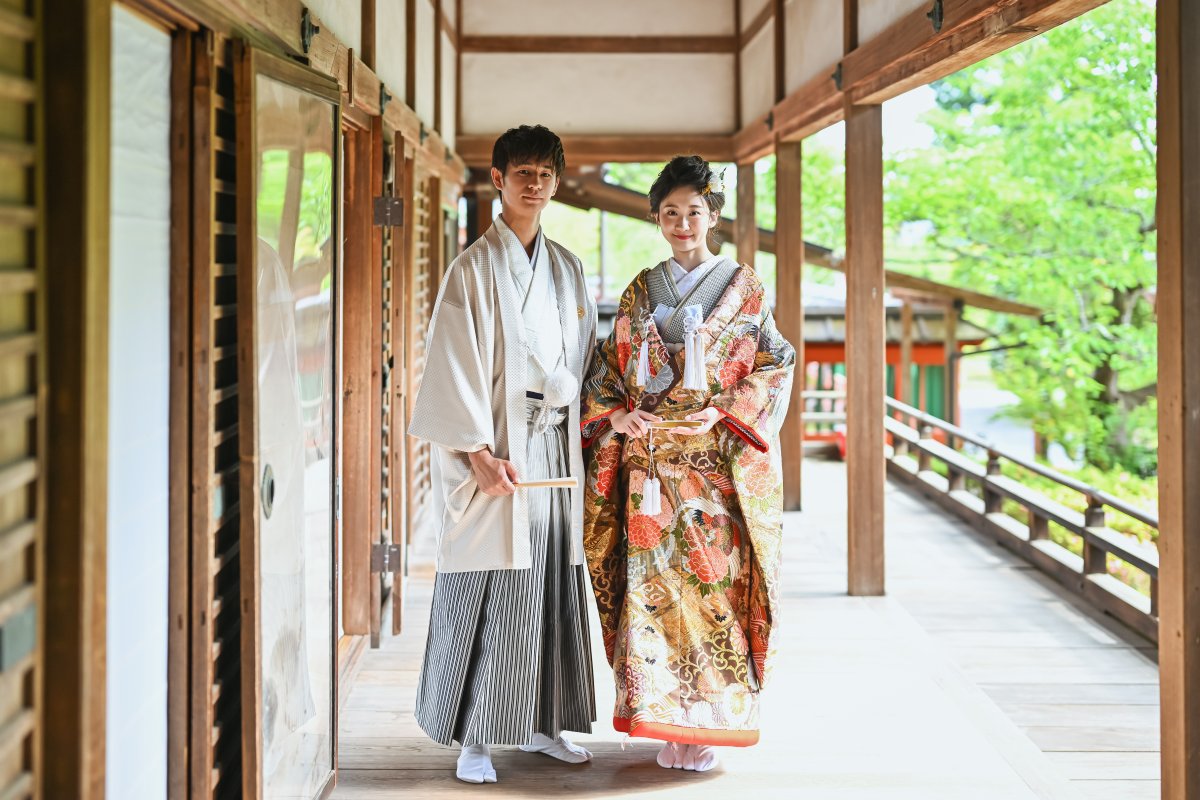 京都のお寺で和装前撮り