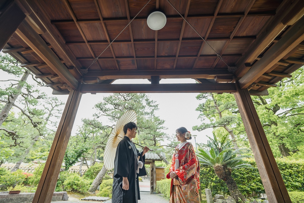 歴史を感じられ、雰囲気のある中村公園で和装前撮り撮影(^▽^)/