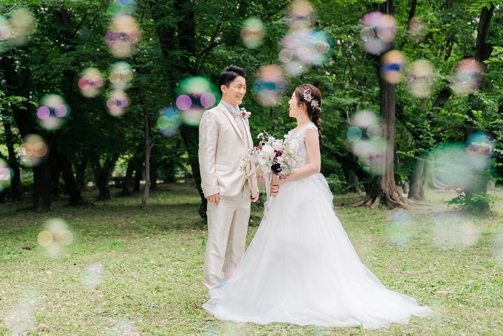 自然に囲まれた庄内緑地公園で、おとぎ話のような撮影を♡