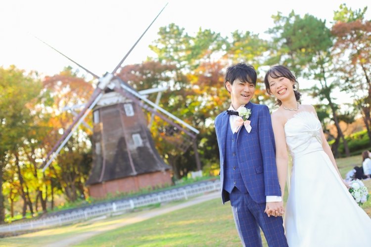 名物オランダ風車と叶える結婚写真