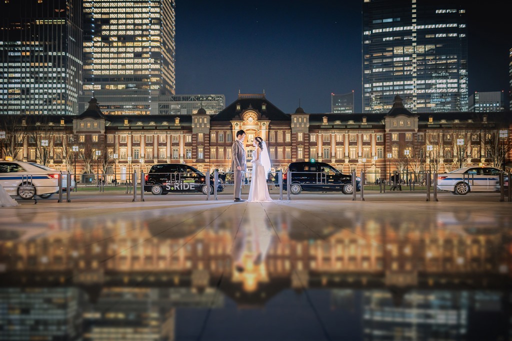 憧れの東京駅で、豪華絢爛な結婚写真