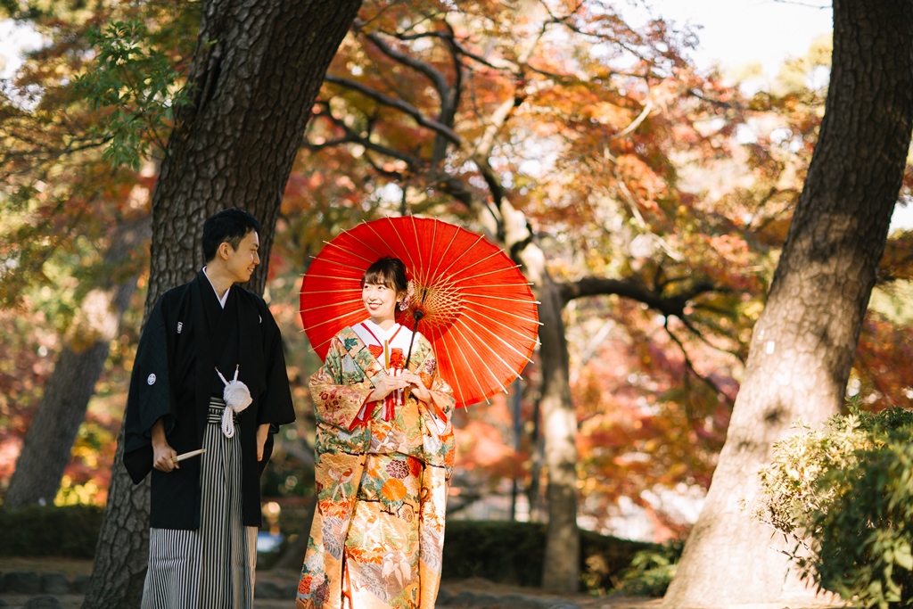 中村公園での紅葉フォト