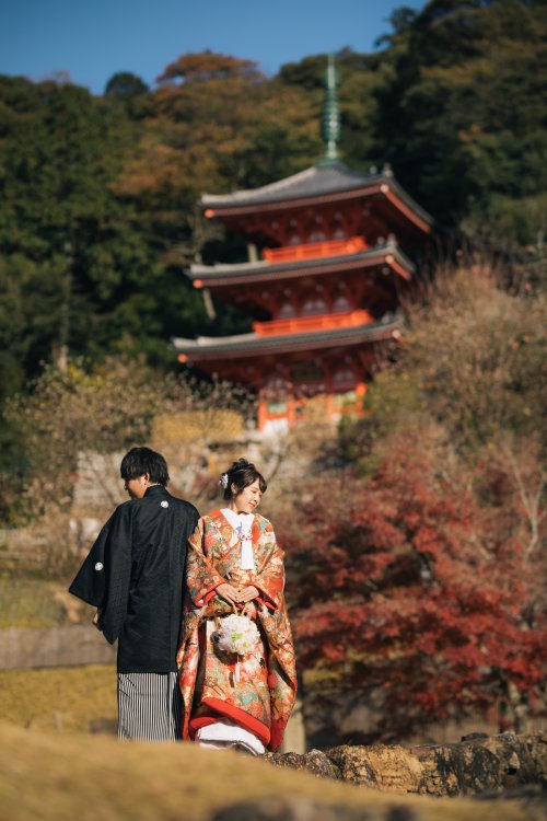 五重の塔で和装前撮り