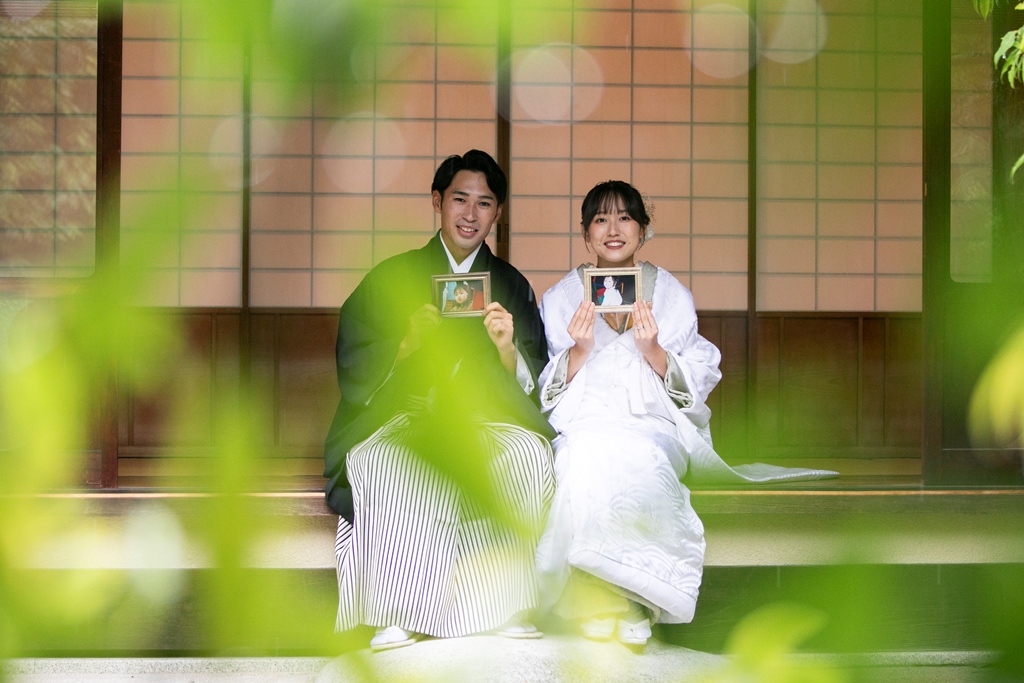 子供時代の思い出を添えて♡和装が際立つ雨の白鳥庭園♪