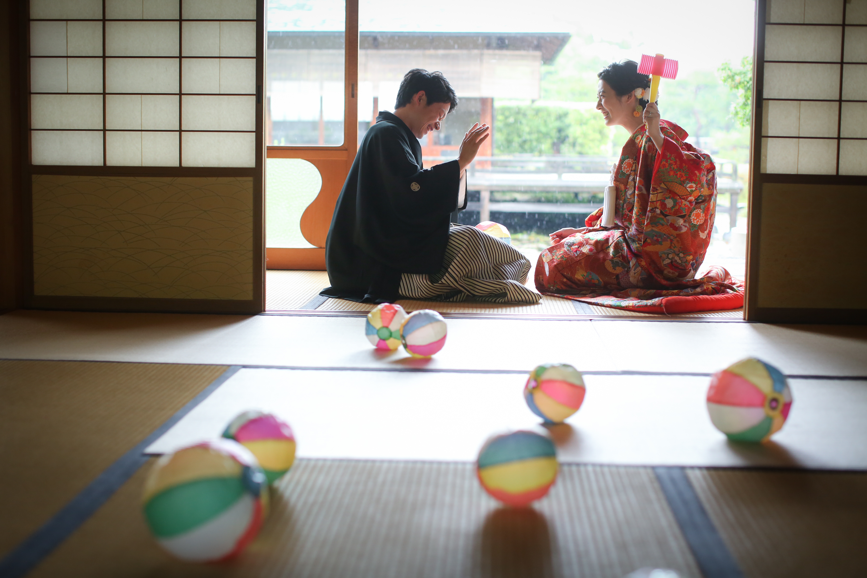 重厚なお和室での楽しい撮影を