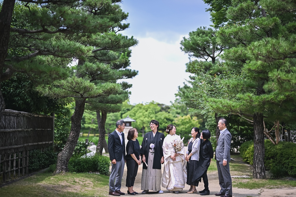 家族で前撮り結婚写真