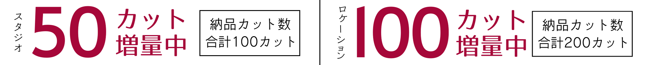 データカット数増量キャンペーン