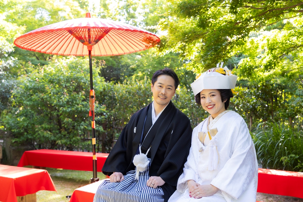 白無垢に日本髪で人生に一度の前撮り撮影。