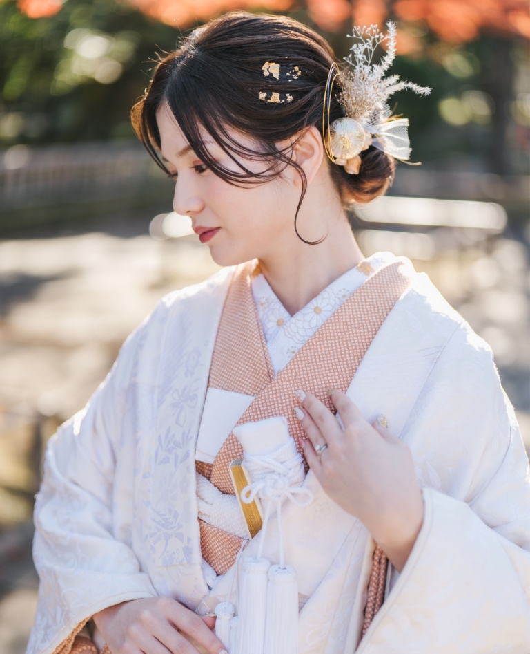 ピンクのカラードレス