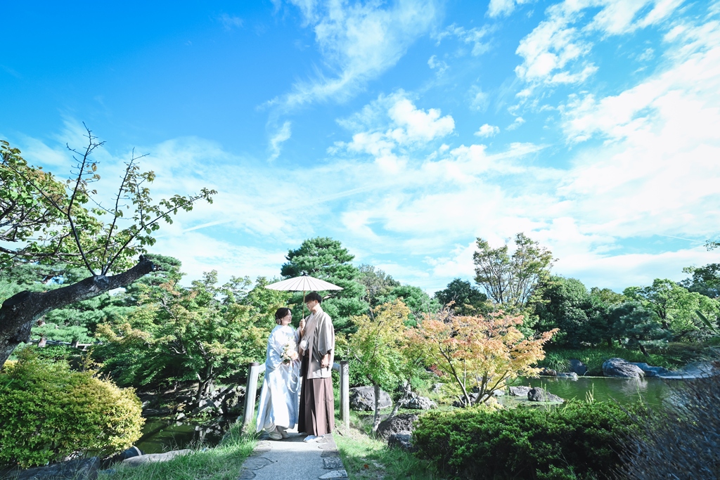 庭園ロケの決定版。白鳥庭園で叶える最旬前撮り