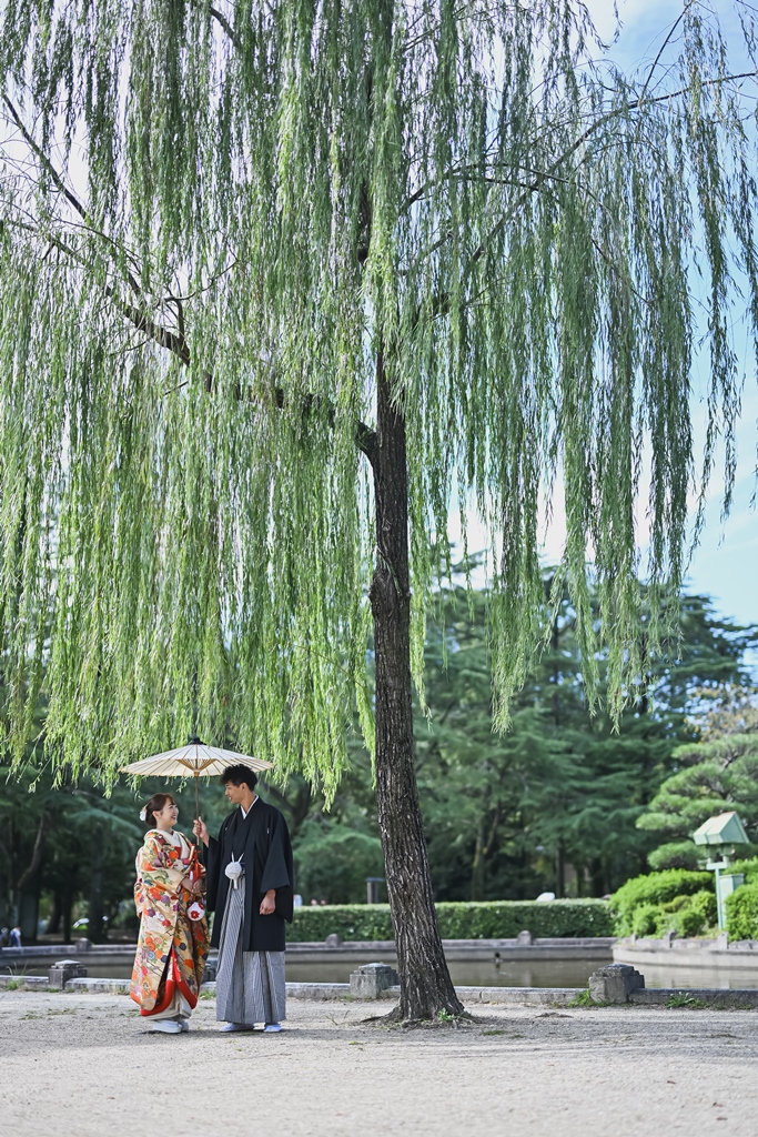 鶴舞公園で撮影した先輩カップルの笑顔