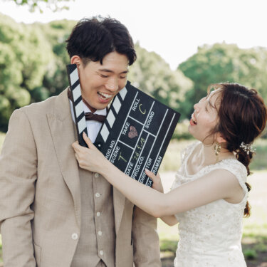 青空と緑に囲まれて♡庄内緑地公園で叶える自然体ウェディングフォト